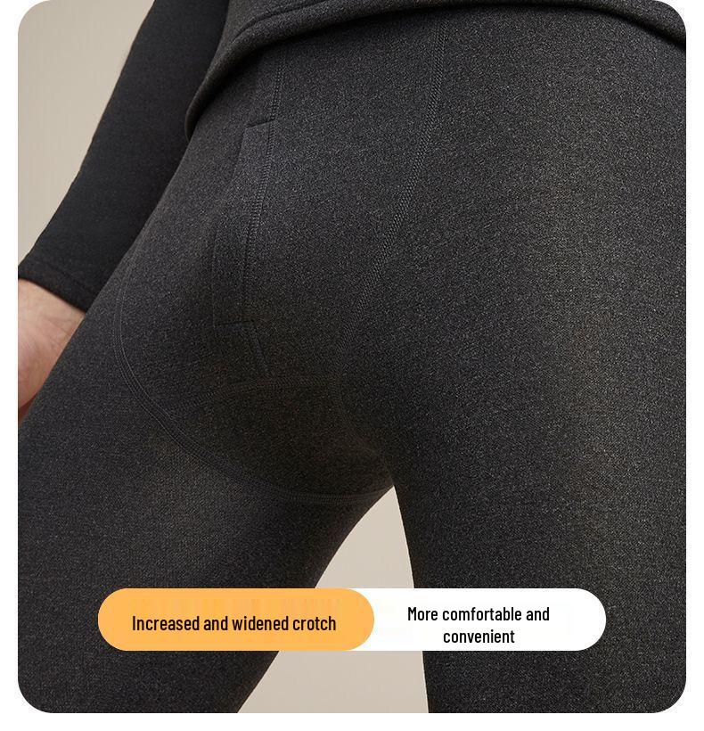 Camel Wool Fleece-Lined Underwear Set: Thick, Warm Base Layer for Women - Ideal for Autumn and Winter.