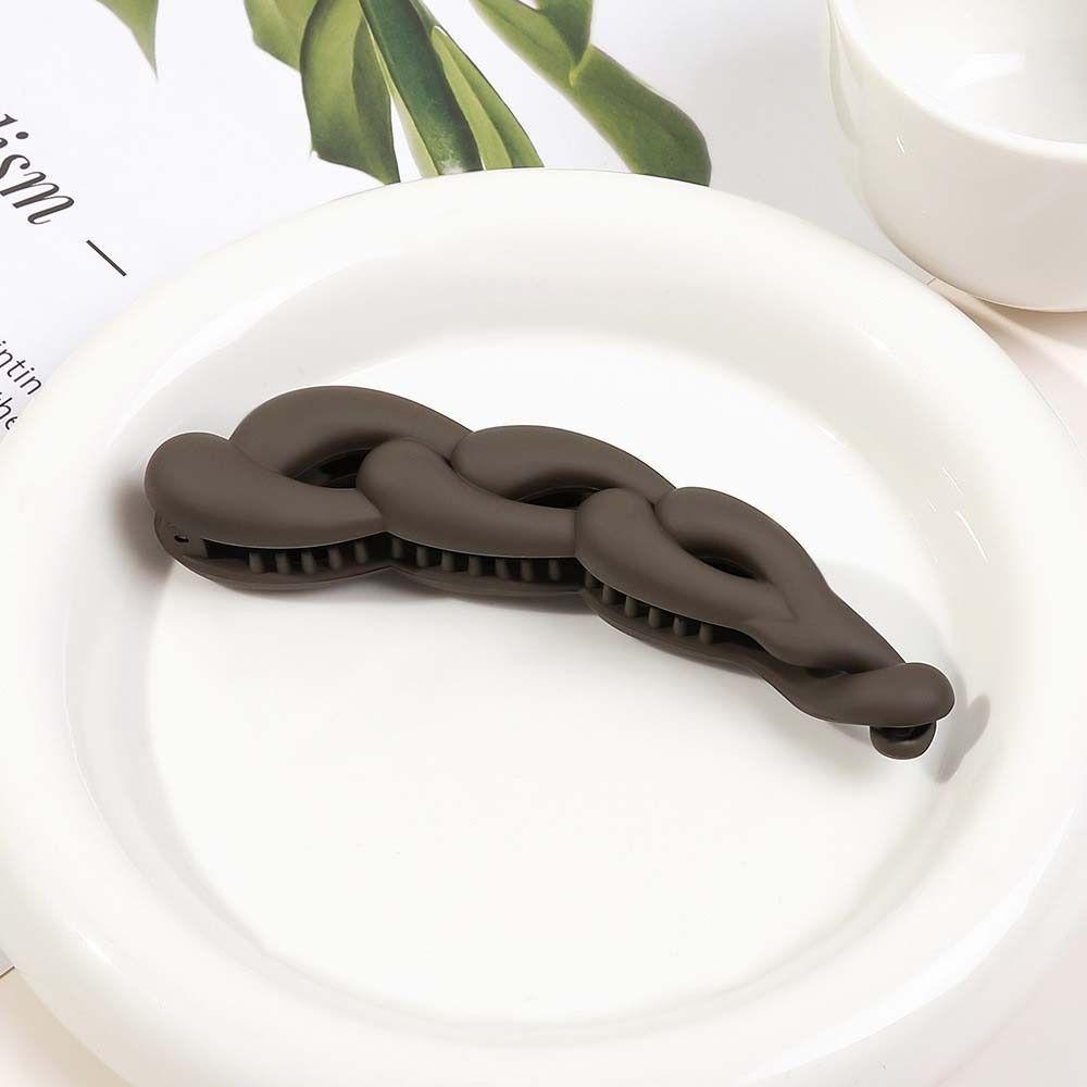 Mattierter Haar-Twist-Haarnadel 10,5 cm Mattes Haarspange Krabbe Elegante Kunststoff-Bananenspange Gesichtswäsche