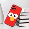 E-ElmoS Red Phone Case For IPhone 17,16,15,14,13,12,11,Plus,Pro,Max,Plus,XS,soft case Black silicone
