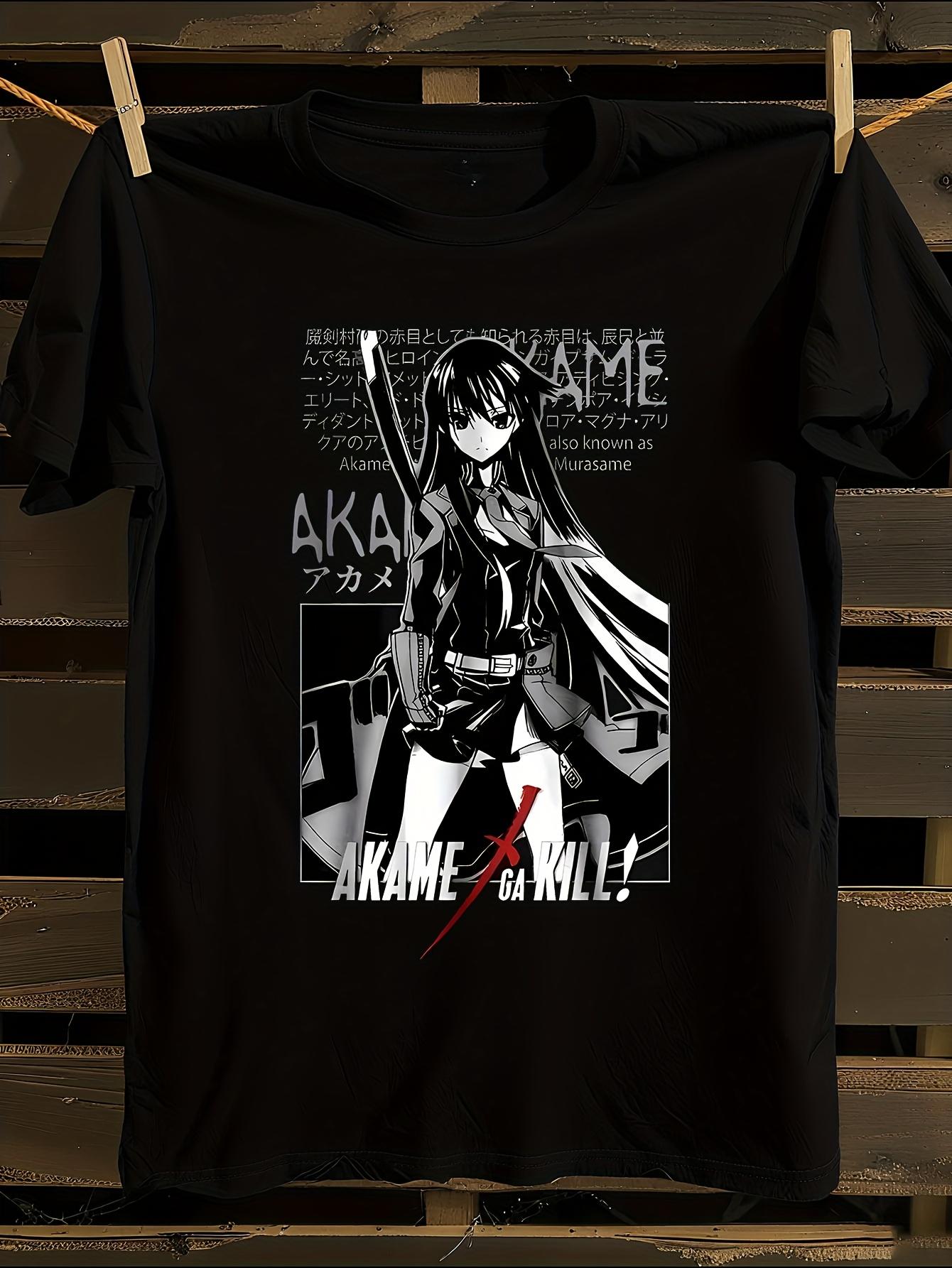Unisex Akame Ga Kill Anime T-shirt S