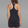Womens Sleeveless Tennis Dress With Built-in Bra Pad Slim Fit Athletic Skirt Badminton Golf Yoga Sport