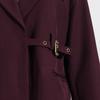 2026 Spring Angora Red Women's Blazer - European & American Luxury Design with Irregular Waist-Cinching