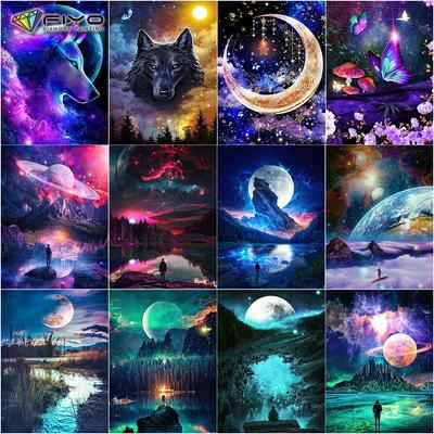 Peinture diamant 5D ciel étoilé cosmique, kit complet de points de croix, broderie artistique, décoration, cadeaux