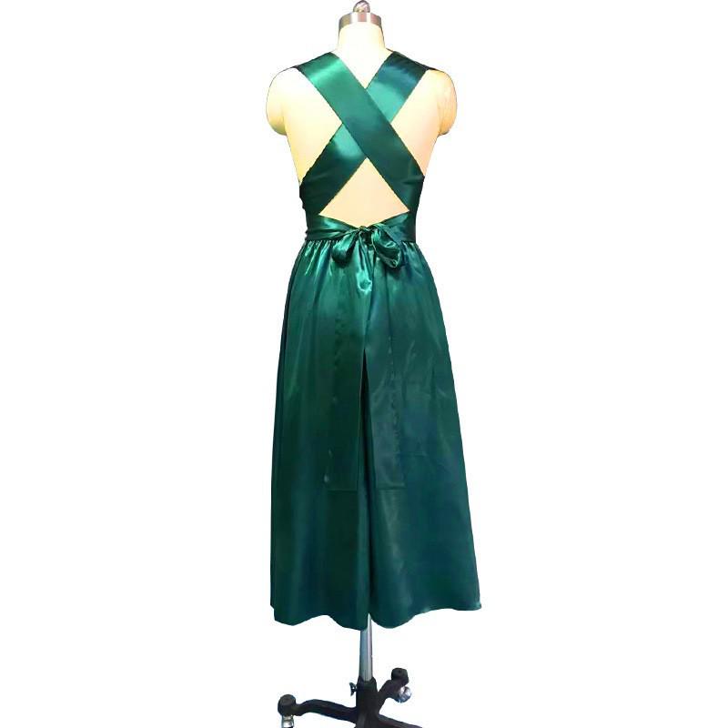 2025 Frühling/Sommer Rückenfreies V-Ausschnitt Einfarbiges Wickel-Abendkleid