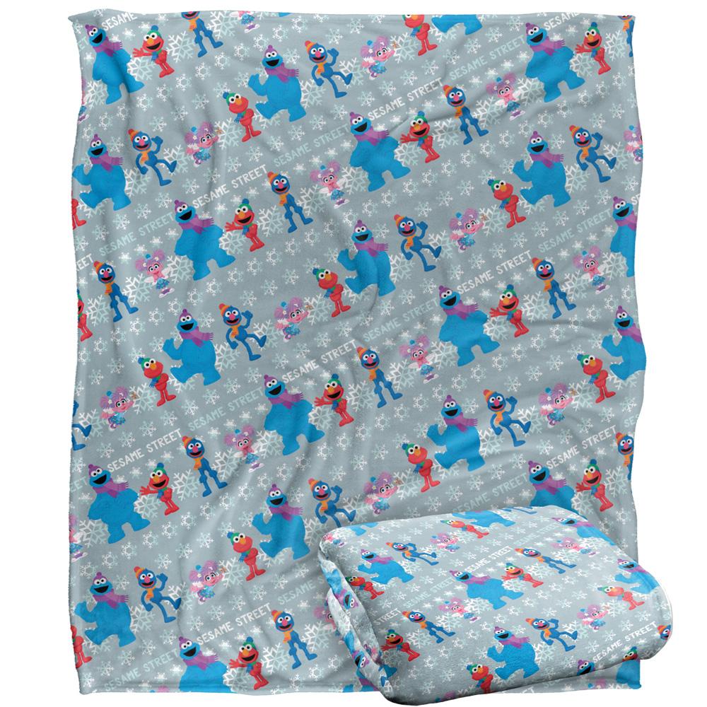 Sesame Street Silky Snow Holiday Supersoft Blanket