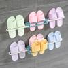 2Pcs Slippers Storage Rack Punching Free 3 In 1 Wall-Mounted Folding Organizer Kitchen Bathroom Slipper Stand