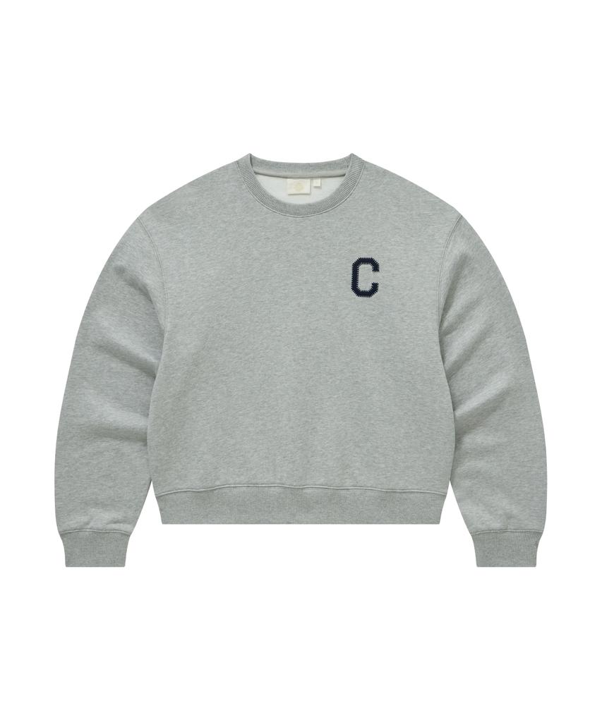COVERNAT WOMAN C-Logo Sweatshirt Melange Grau