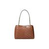 MK Whitney Metallic Logo Tote Bag Medium Women Handbags Brown 35R4GWHT6U-LUGGAGE