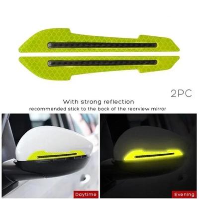 2 teile/satz Auto Rückspiegel Reflektierende Aufkleber Sicherheit Warnung Reflektierende Aufkleber Auto Rückspiegel Dekorative Streifen