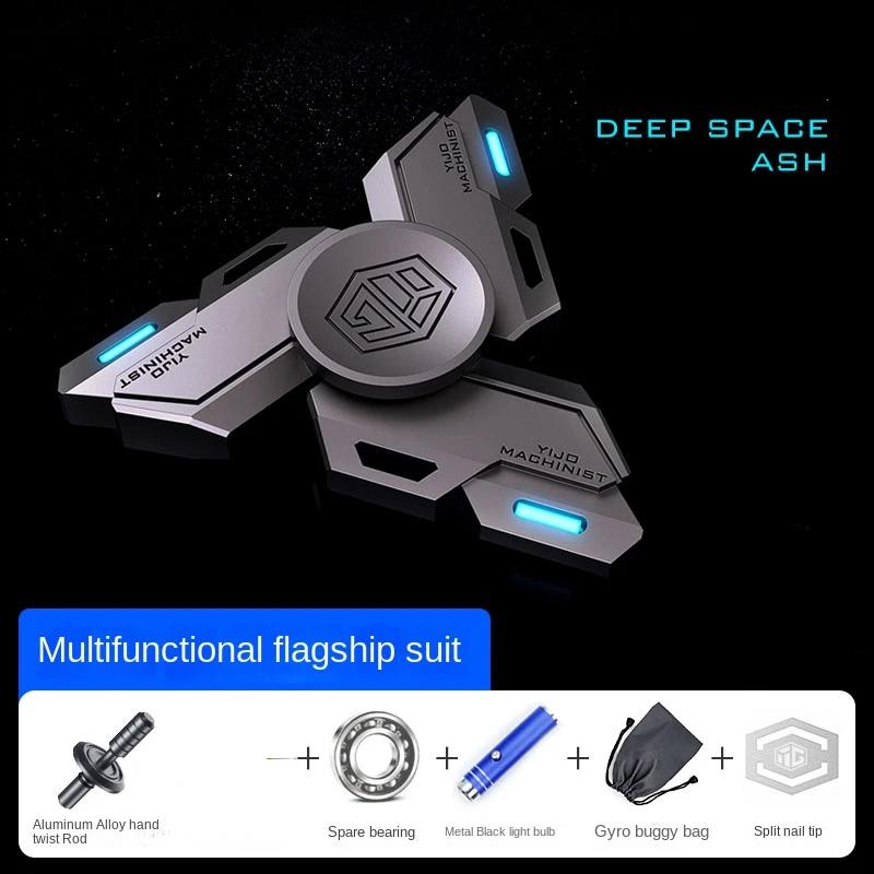 Fingertip Gyro Luminous Metal Alloy Smart Fidget Spinner Desk Hand Stress Relief Toys For Adults The Machinist