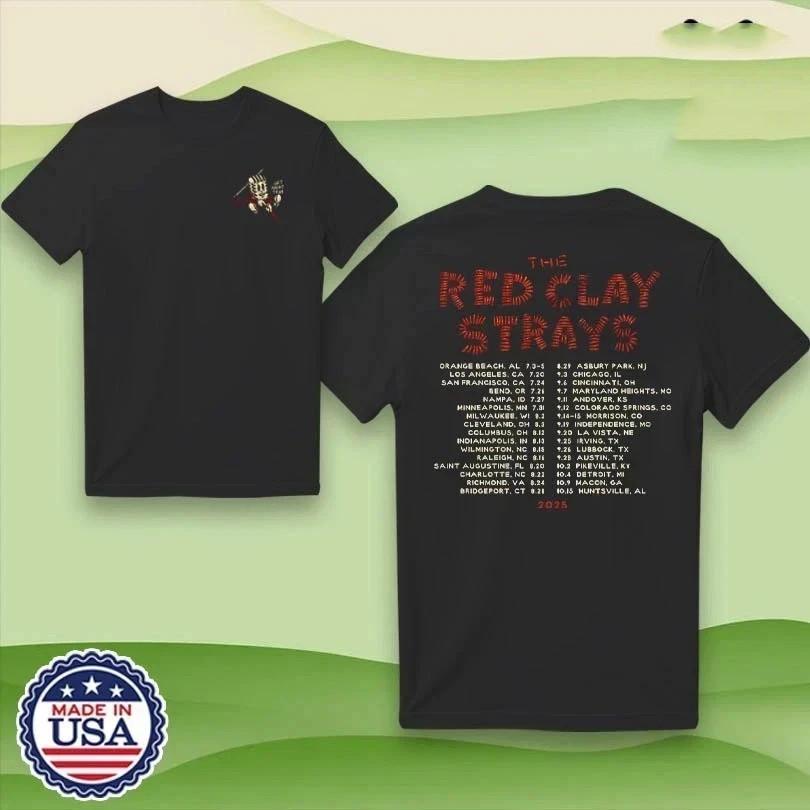 The Red Clay Strays Get Right Concert 2025 Tour T Shirt Full Size S-5XL Unisex T-Shirt XL