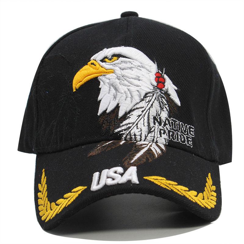 Peaked Cap Popular Camo Usa Eagle Head Embroidered Baseball Cap