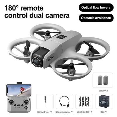 Mini dronas - BYTELIKE - Dviguba 4K kamera - Kliūčių vengimas - Autonomija 6 min - Šviesiai pilkas