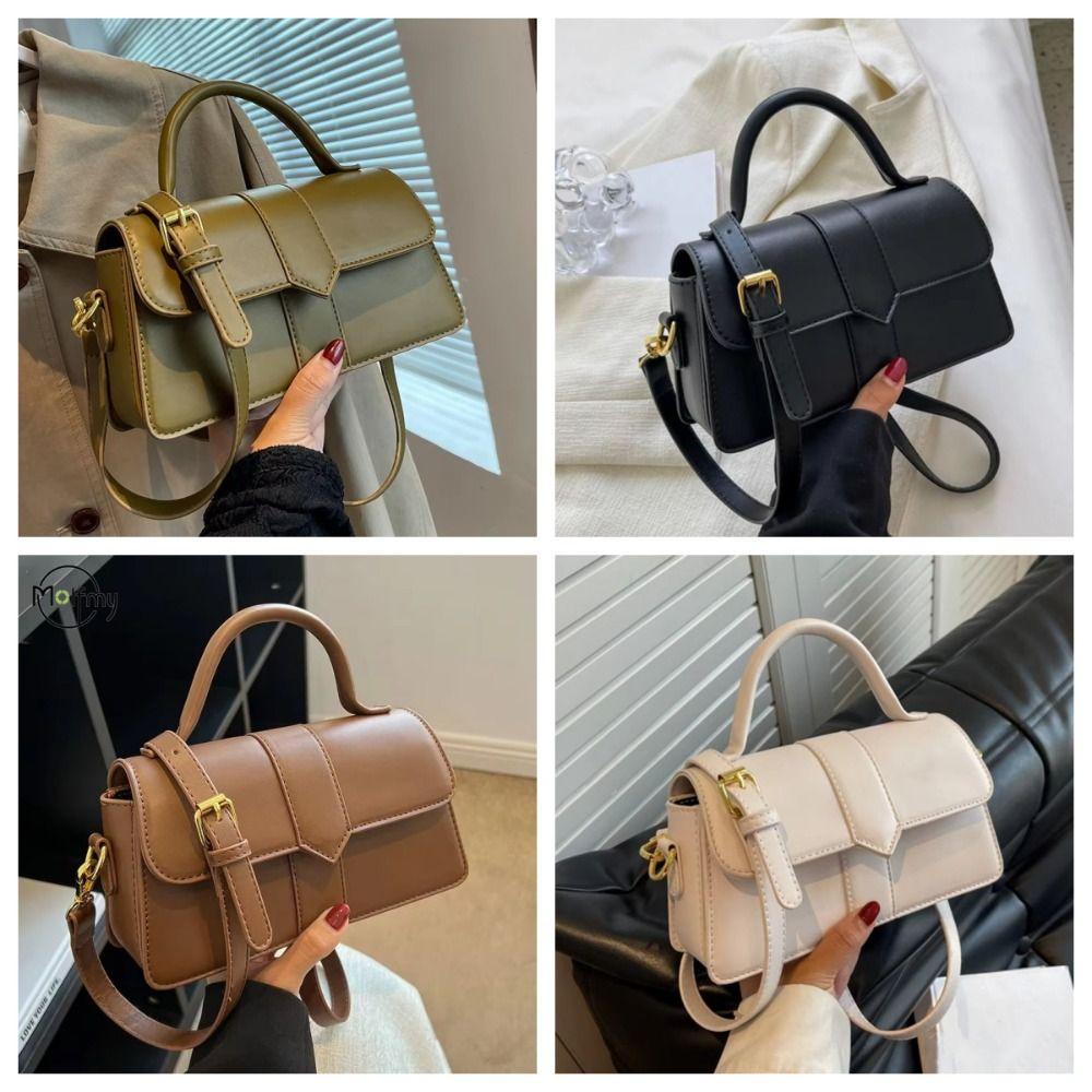 Pu Leather Vintage Underarm Handbag Square Fashion Shoulder Bag  Mobile Phone