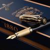 Montagut 816 High Grade Golden Black & Golden Jewel Trim Fountain Pen Iridium F/Bent 0.5mm/1.0mm Nib For Office School Home