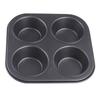 2Pcs 4/6 Cups Muffin Baking Pan Carbon Steel Mini Cupcake Pan Pancake Pan Mold  Pastry Making