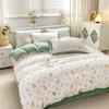Duvet Cover Set 3pcs 100% Cotton Bedding Set Fashion Floral Quilt Cover Pillowcase Korean Ins Style Comforter Covers (NO SHEET)