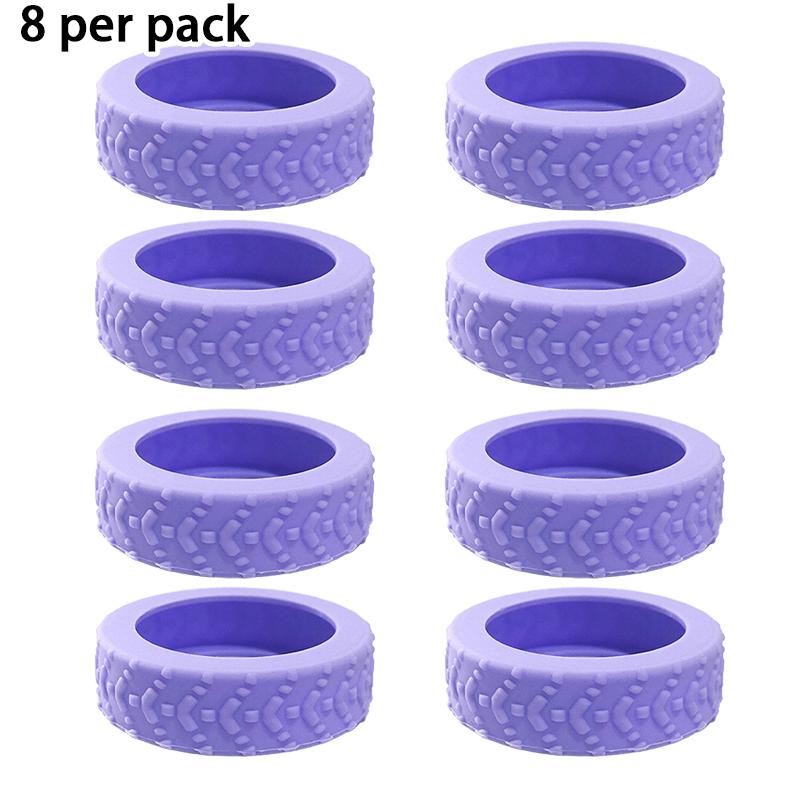 8-Piece Luggage Wheel Protective Cover Silent Silicone Cover And Universal Noise Reduction Accessories Thicken Texture Silicone