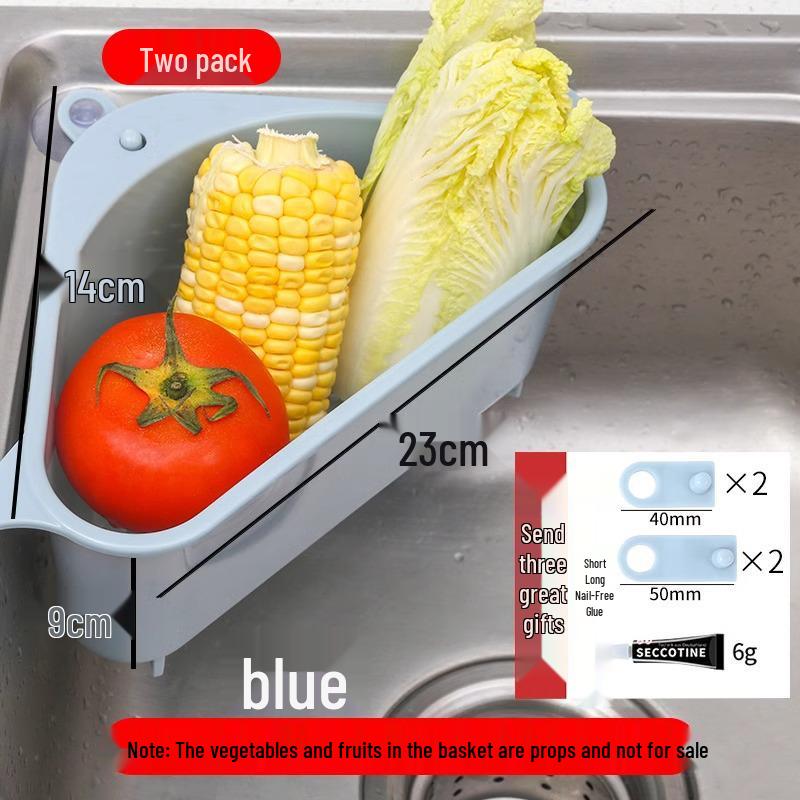 Vegetable Washing Basin Drain Basket & Filter Net for Kitchen Sinks