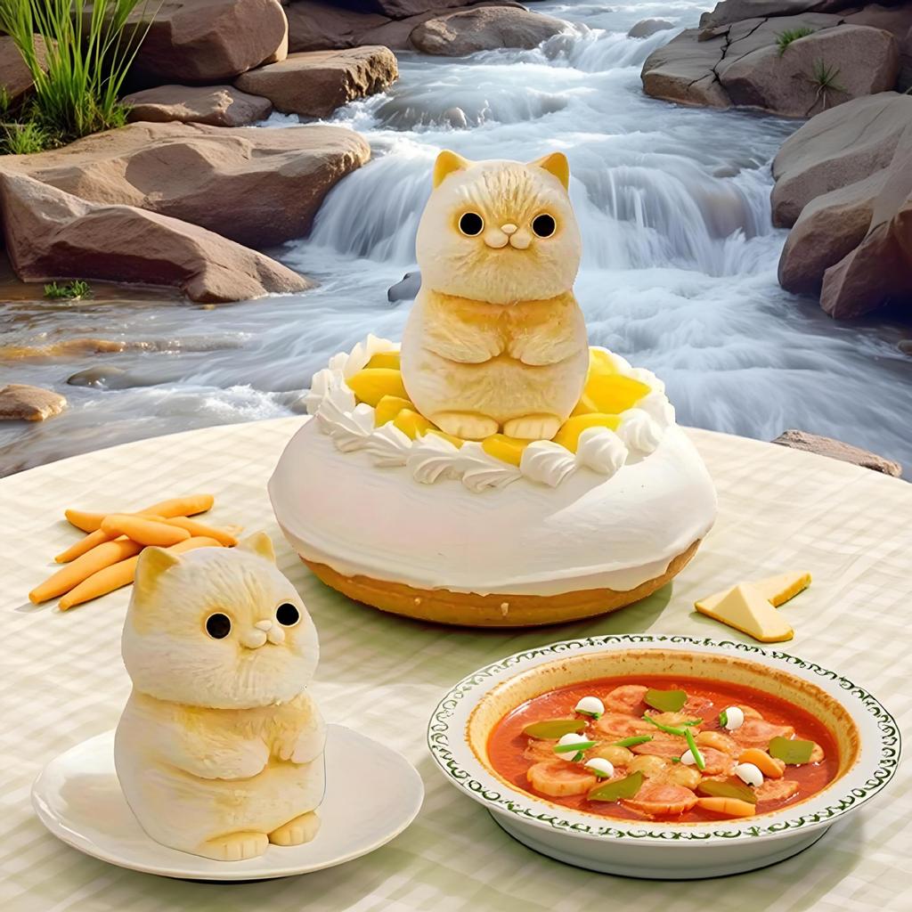 1PC Cute Cat Silicone Mold for DIY Aromatherapy Candle Baking Mousse Cake And Biscuit Decorative Plaster Ornaments