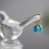 Delicate And Small Turquoise Eardrop Creative New In Vintage Blue Lily Of The Valley Earrings For Women Everyday Jewelry