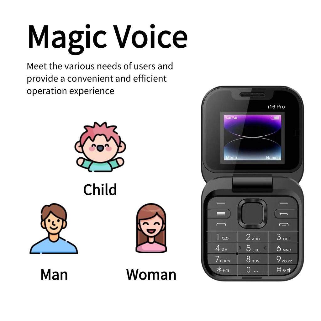 MIni Fold Mobile Phone 2G GSM Dual SIM Card Speed Dial Video Player Magic Voice 3.5mm Jack FM Small Flip Cellphone