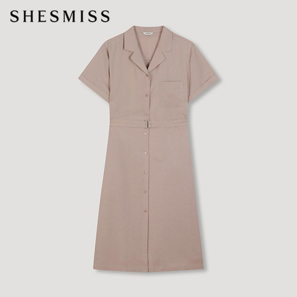 

She S Miss Roll Up Dressed Belted Dress Swwopn21180 Lp light pink/55