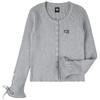 Lee Women's Slim Fit Ribbed Knit Cardigan with Flared Tie Cuffs