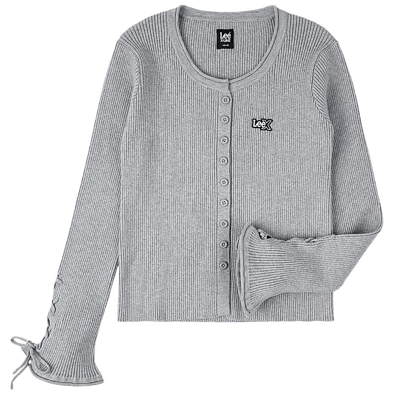 

Женский кардиган Lee облегающего кроя, из рубчатого трикотажа, с расклешенными манжетами на завязках S
