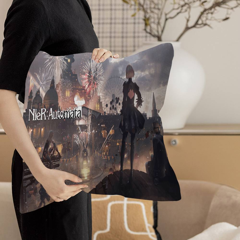 Game Nier Automata 45*45cm Cushion Cover Pillow Cover Decor Pillowcase Home Pillowcase For Couch Pillow