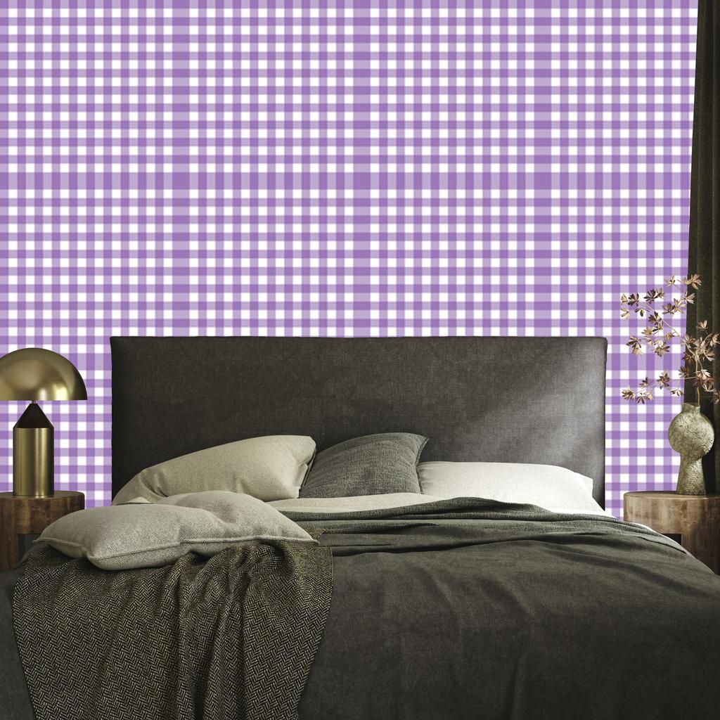 Wallpaper Fabric Pattern Lavender and Purple for Living Room and Bedroom 50x1000