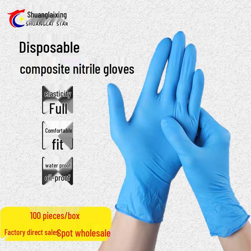 Durable Food Grade Disposable Synthetic Nitrile Gloves for Kitchen and Catering Use