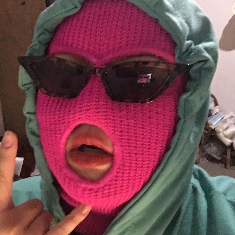 WTEMPO Unisex Full Cover Skiing Face Mask Hats 3 Holes Winter Windproof Cold-proof Knit Beanie Hip Hop Winter Warm Caps