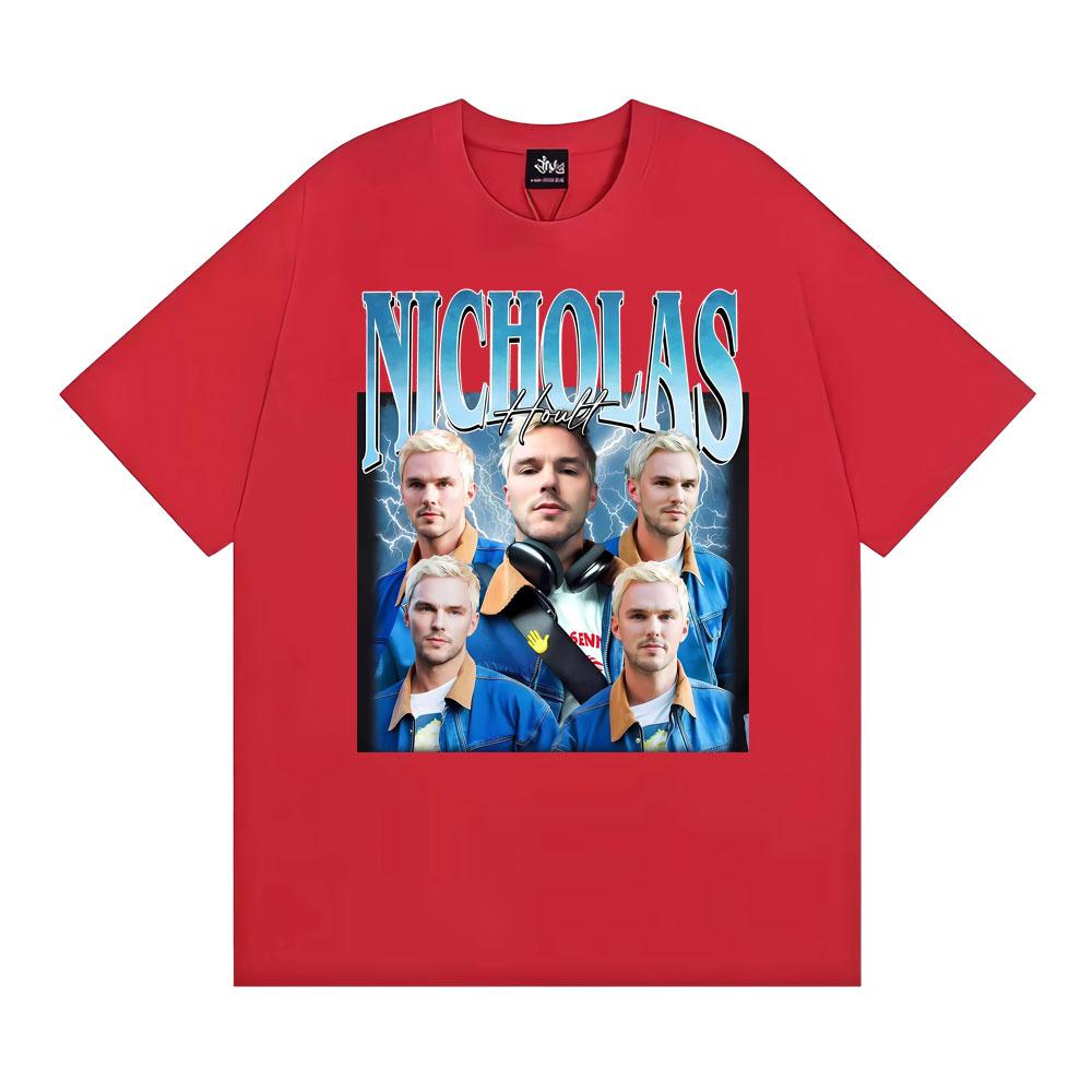 

Nicholas Hoult Vintage 90s Style Graphic T Shirts Unisex WOMEN Hip Hop Harajuku Streetwear Tshirt Casual Cotton Oversized T Shirt S