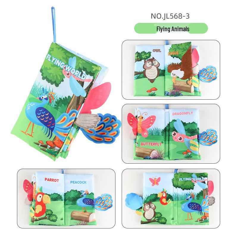 Cartea de pânză senzorială pentru bebeluși: Temă Ocean & Pădure