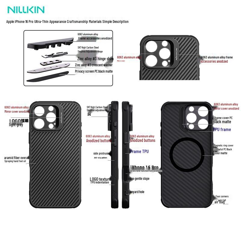 Husă de telefon Nillkin Magnetică din Kevlar