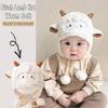 Breathable Toddler's Sheep Hat Cartoon Beanie Hat Cute Lamb Pullover Cap  Winter
