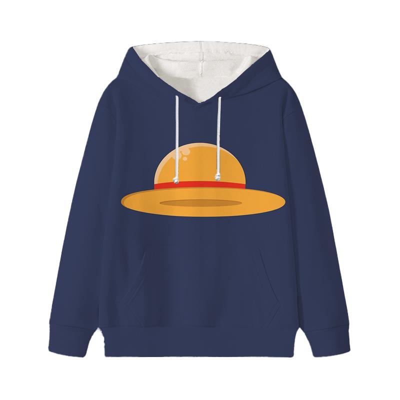 Sudadera con capucha de One Piece Luffy Wanted para niños, otoño e invierno, jersey de terciopelo para niños, ropa informal para niños, niñas y niños, sudaderas con dibujos animados Kawaii