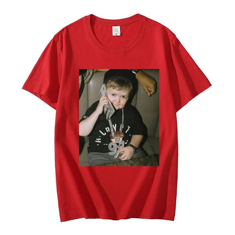 Fun Hasbulla Battle Terrier T-shirt Mini Khabib Blogger Graphic T-shirt Men's high quality oversized T-shirt Streetwear