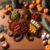 Octopus charcuterie platter octopus fruit platter home living room decoration, creative fruit plate, item storage plate