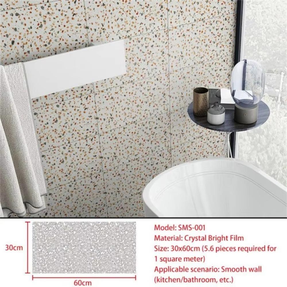 

Кухня, імітація тераццо, наклейка, самоклеючі вологостійкі шпалери, плита, стільниця білий