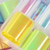 Iridescent Nail Art Stickers 10 Rolls Laser Glass Nail Foils Hot Transfer Decals  DIY Manicure