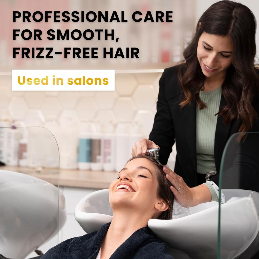 The Skin Story Sulphate Free Keratin Shampoo & Conditioner Set | Shine & Frizz-Free Hair Care | Damage Repair with Argan, Macadamia| 1Litre + 450g