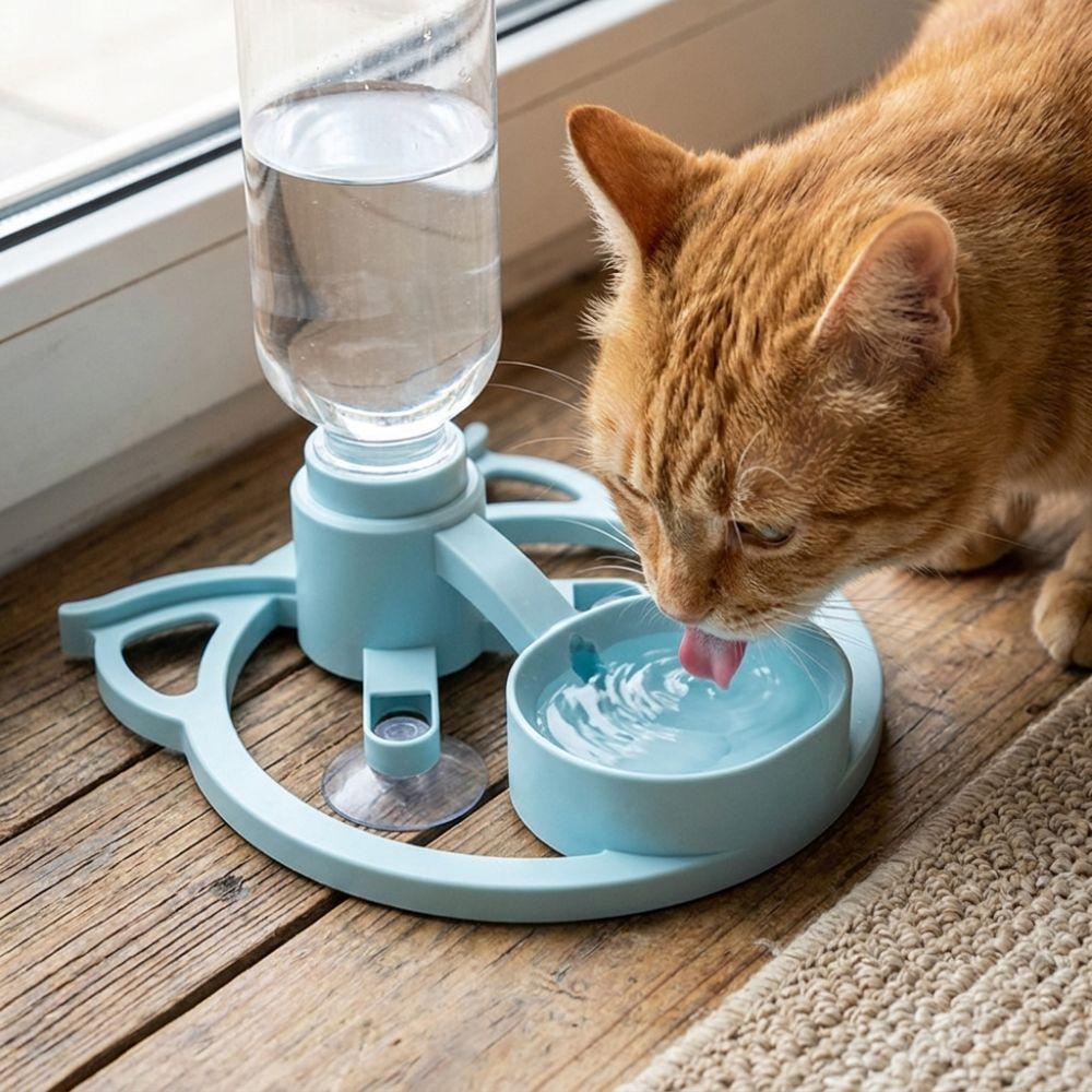 Dispensador de Agua Automático para Gatos con Gravedad Silenciosa Estación de Bebida para Mascotas Grande Capacidad Exterior
