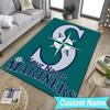 Custom NameSeattle Logo Carpet, Indoor Rug, Chair Rug, Living Rooms, Doormat Made From Polyester Home Decor Birthday Christmas Gifts