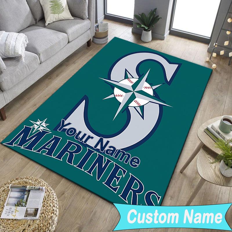 Custom NameSeattle Logo Carpet, Indoor Rug, Chair Rug, Living Rooms, Doormat Made From Polyester Home Decor Birthday Christmas Gifts