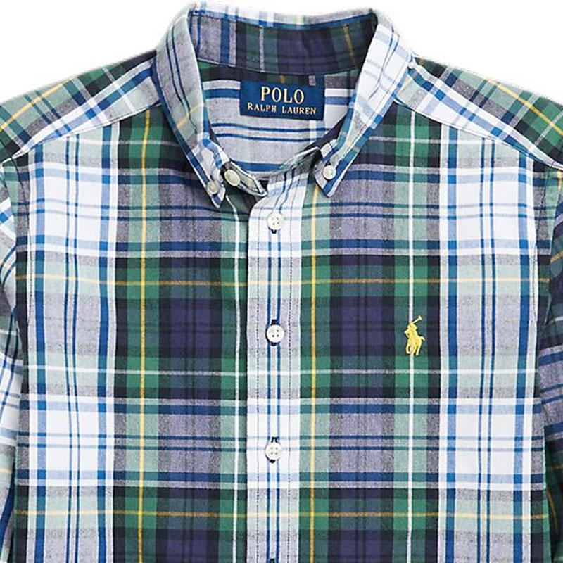 Polo Ralph Lauren Logo Check Single-Breasted Long Sleeve Shirt Kids shirts Multi-Color CWPOWOVY6820512-100