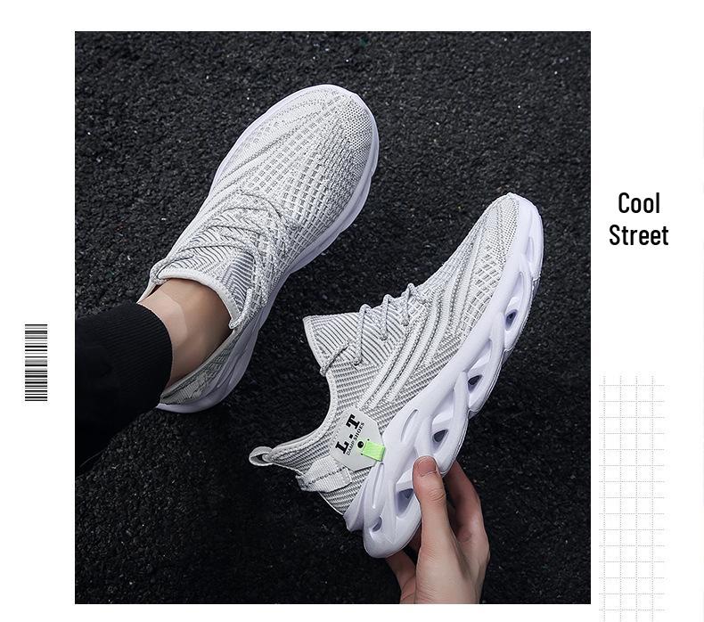 Men's Size 48 Lightweight Knitted Mesh Casual Shoes – Breathable and Ultra-Light Style