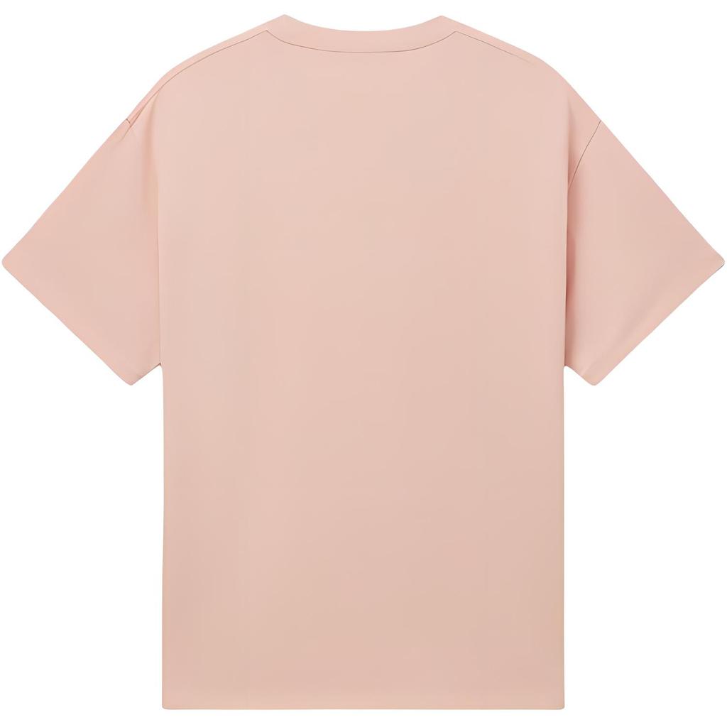 Levis Simple Casual Soft Loose Ribbed Round Neck Short Sleeve T-Shirt Men Tops Pink 004IS-0002