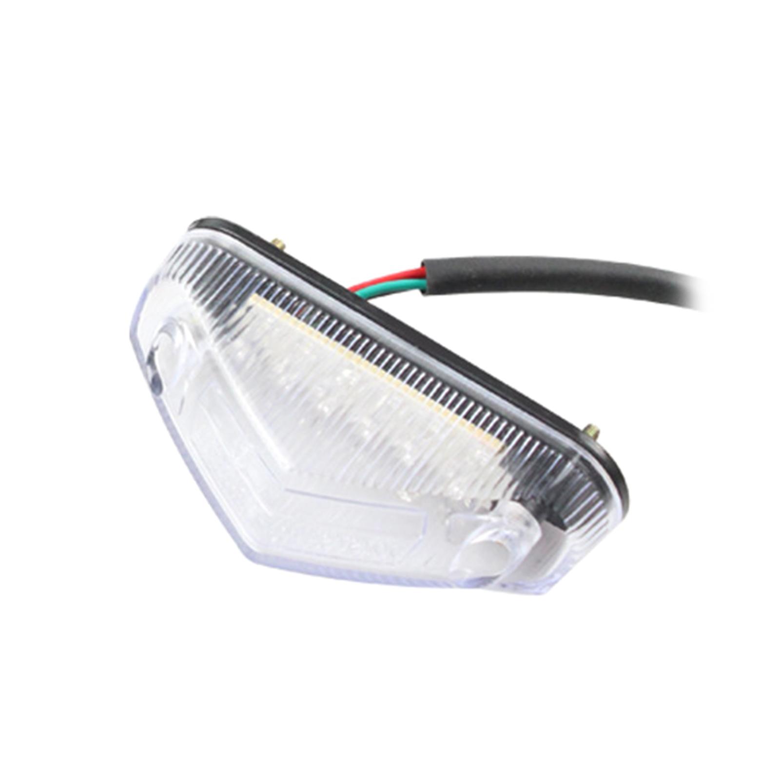 

12 В универсальный задний фонарь для мотоцикла, стоп-сигнал, задний фонарь, простая установка, подходит для квадроцикла, мотоцикла-внедорожника прозрачный